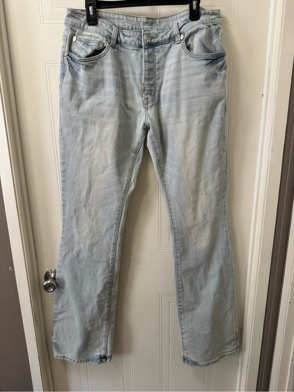 Light Blue Women's Wide Leg Jeans - Classic Flare